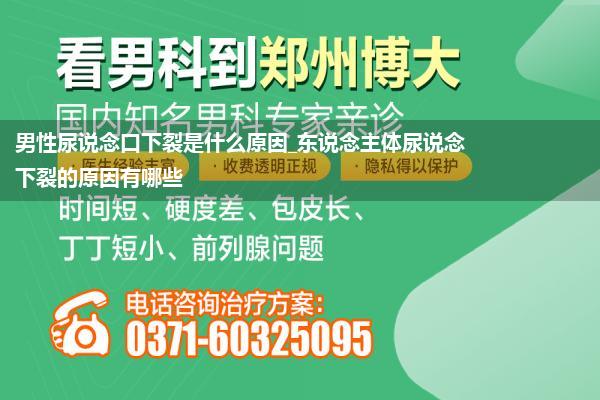 男性尿说念口下裂是什么原因_东说念主体尿说念下裂的原因有哪些